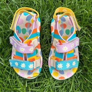 Colorful Kids Sandals with Daisy Accents